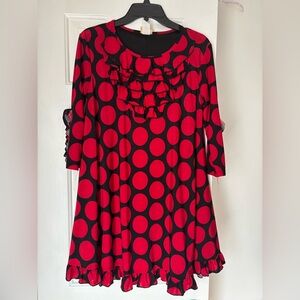 Zadie B’s Red And Black Polkadot Top